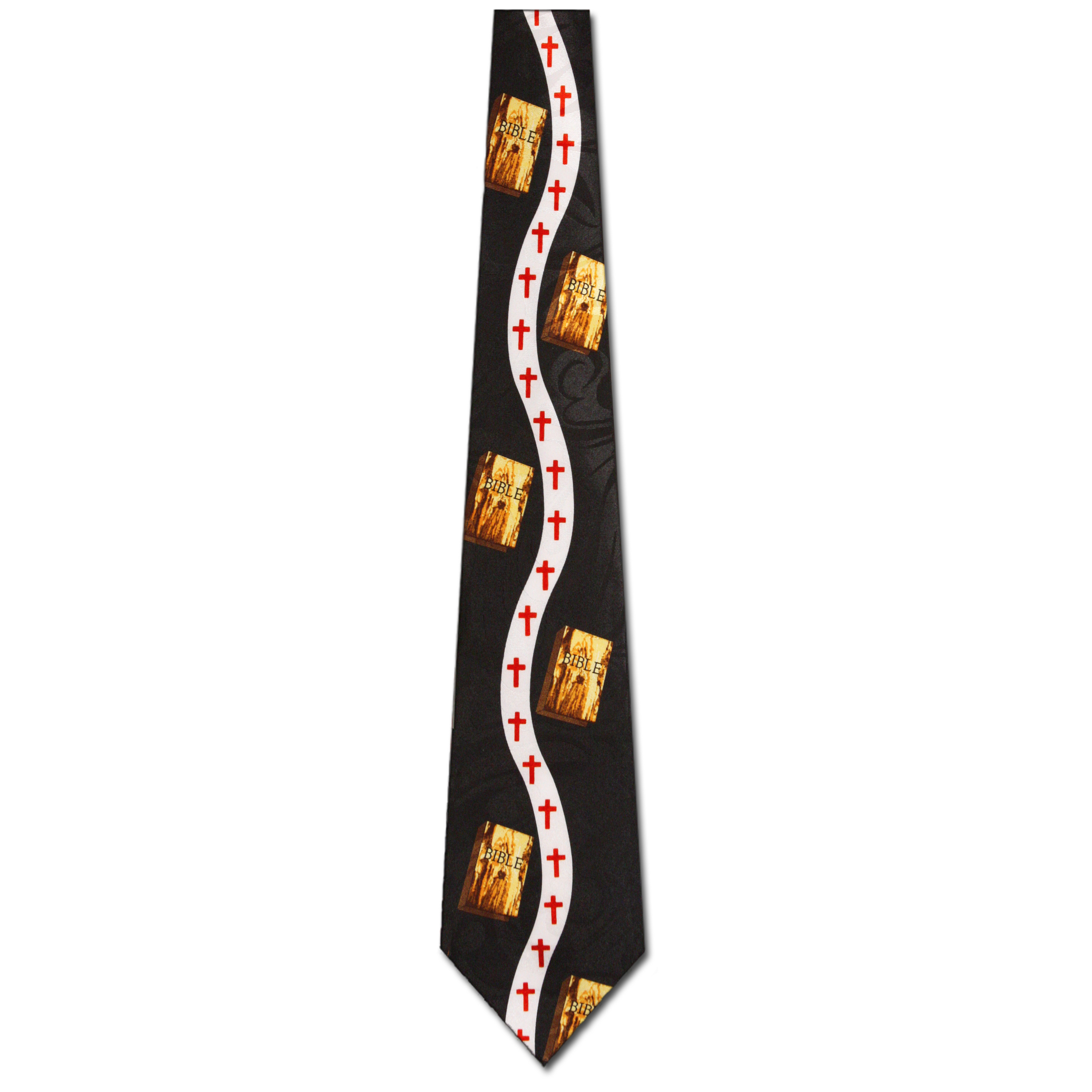 1370-100: Bible Neckties Crosses Tie Religious Inspirational Black by Steven Harris at Abcties.com