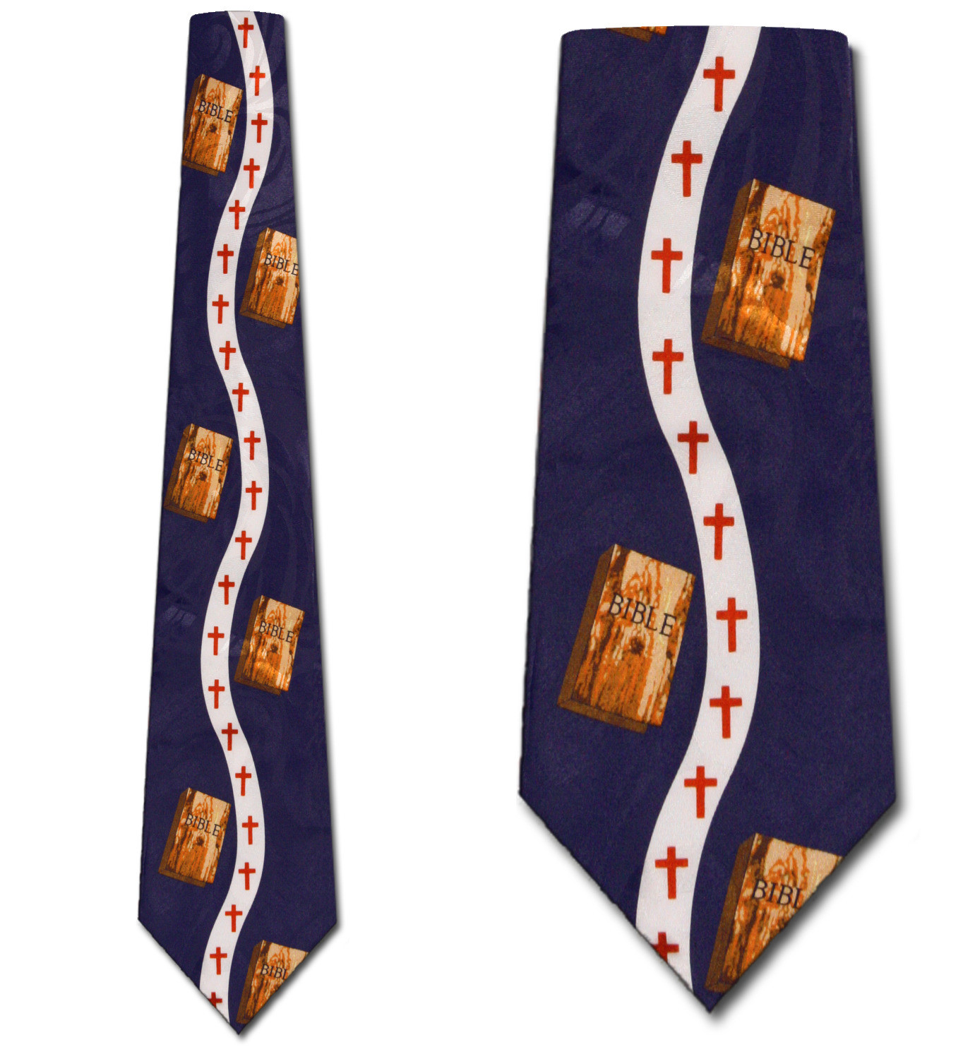 1370-102: Bible Neckties Crosses Tie Religious Inspirational Navy by Steven Harris at Abcties.com