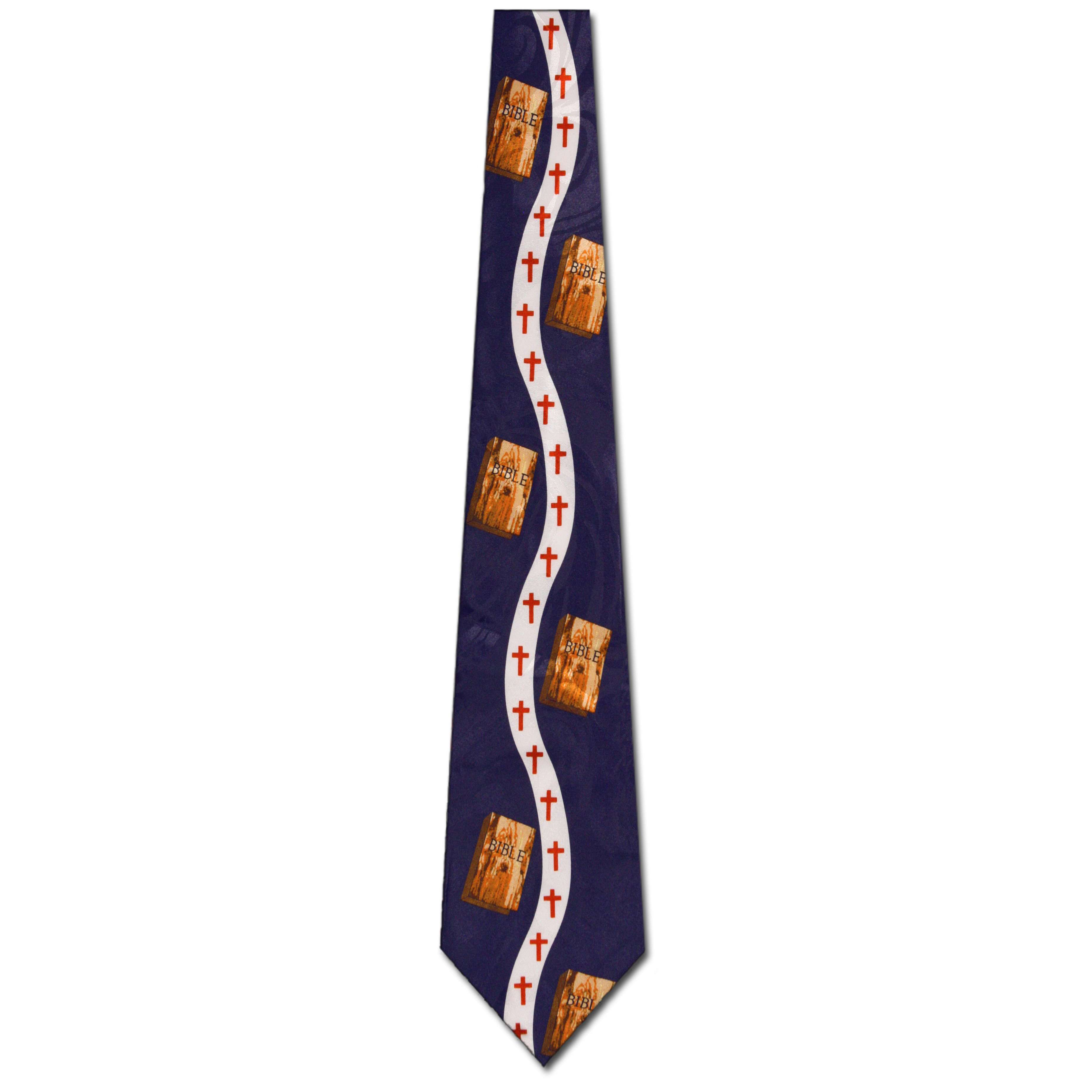 1370-102: Bible Neckties Crosses Tie Religious Inspirational Navy by Steven Harris at Abcties.com
