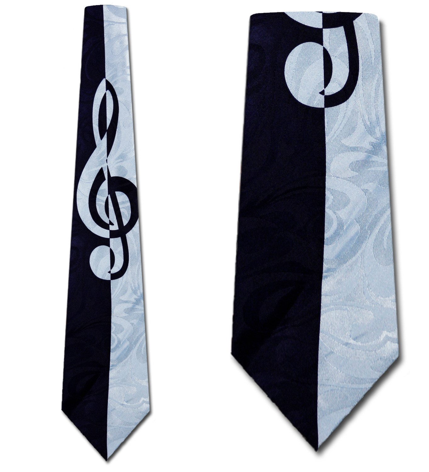 1391-102: G-Cleff Ties Navy Sheet Music Notes Neckties by Steven Harris