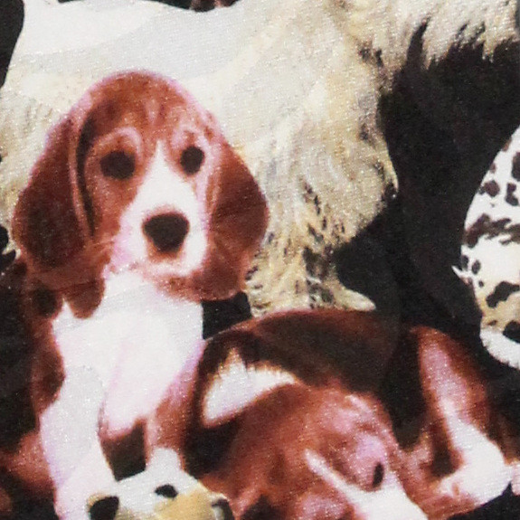 1404-100-FAM: Dogs Ties II Black Puppy Necktie by Steven Harris