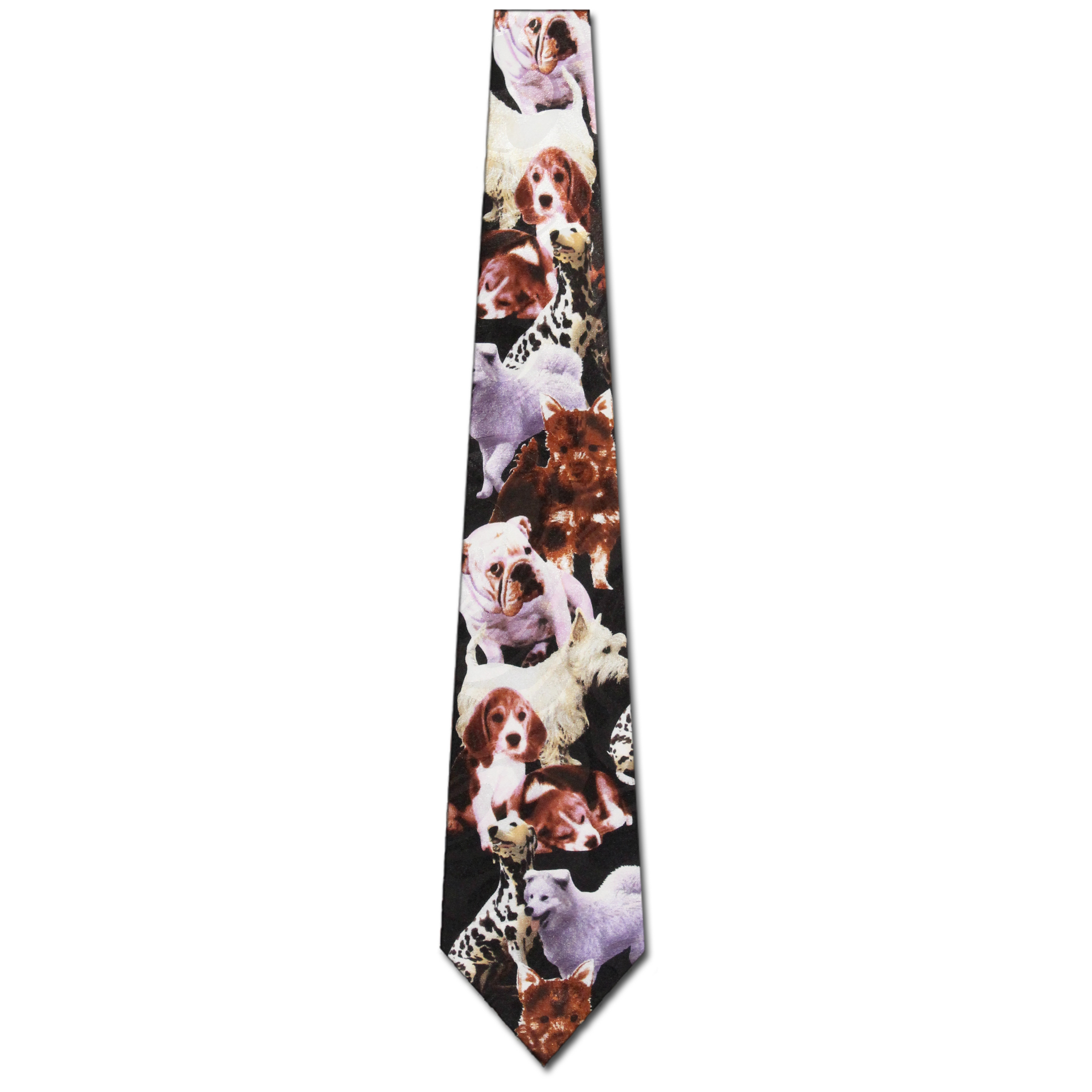 1404-100-FAM: Dogs Ties II Black Puppy Necktie by Steven Harris at Abcties.com