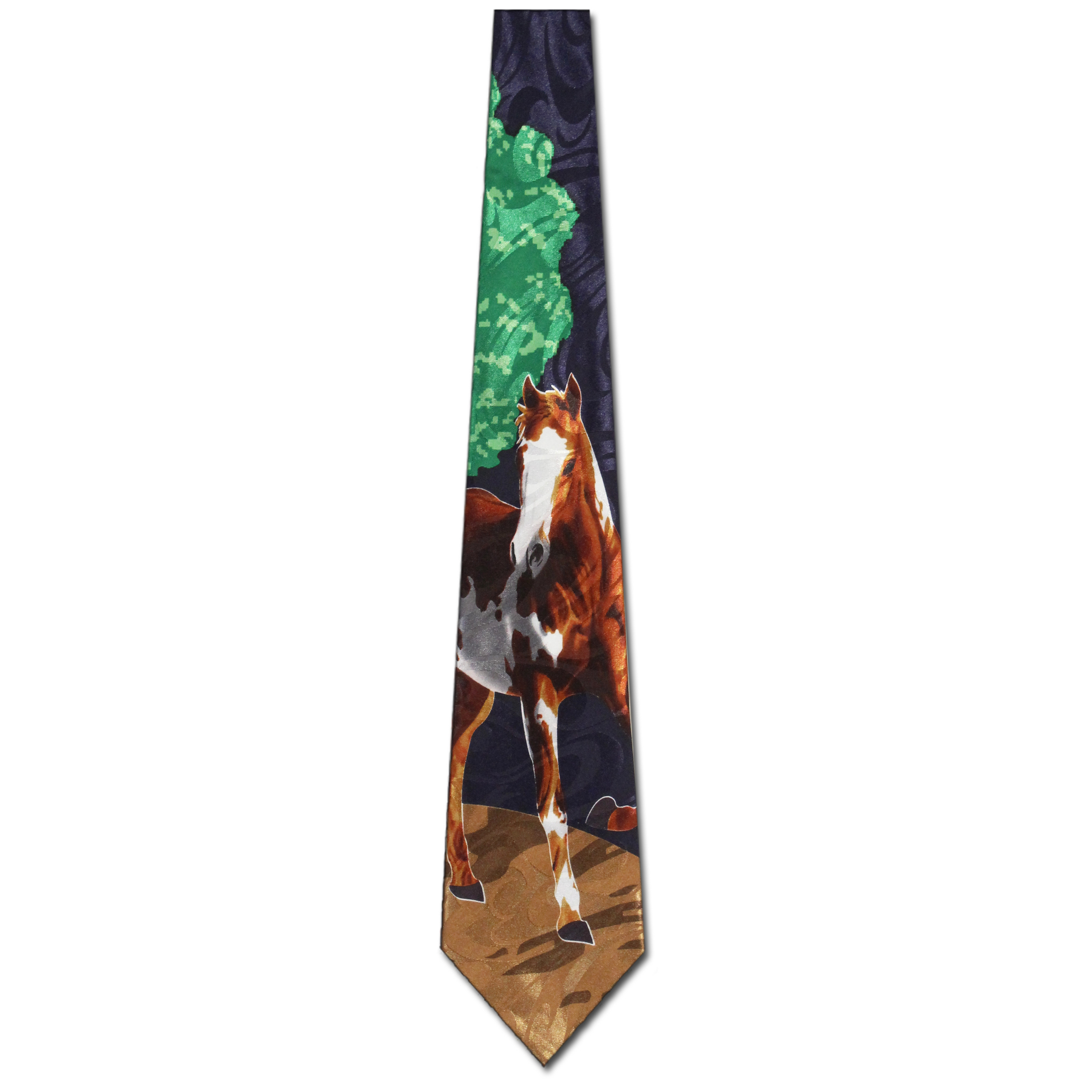 1433-102: Horse Ties Equestrian Horses Necktie Navy by Steven Harris at Abcties.com