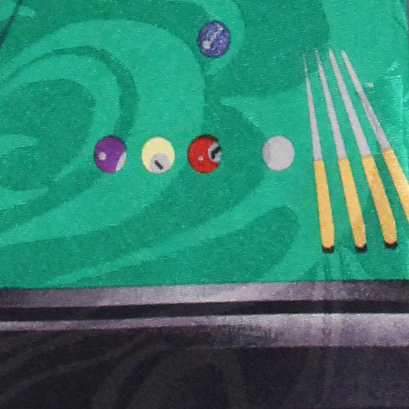 1448-102: Pool Table Ties Billiard Neckties Navy by Steven Harris