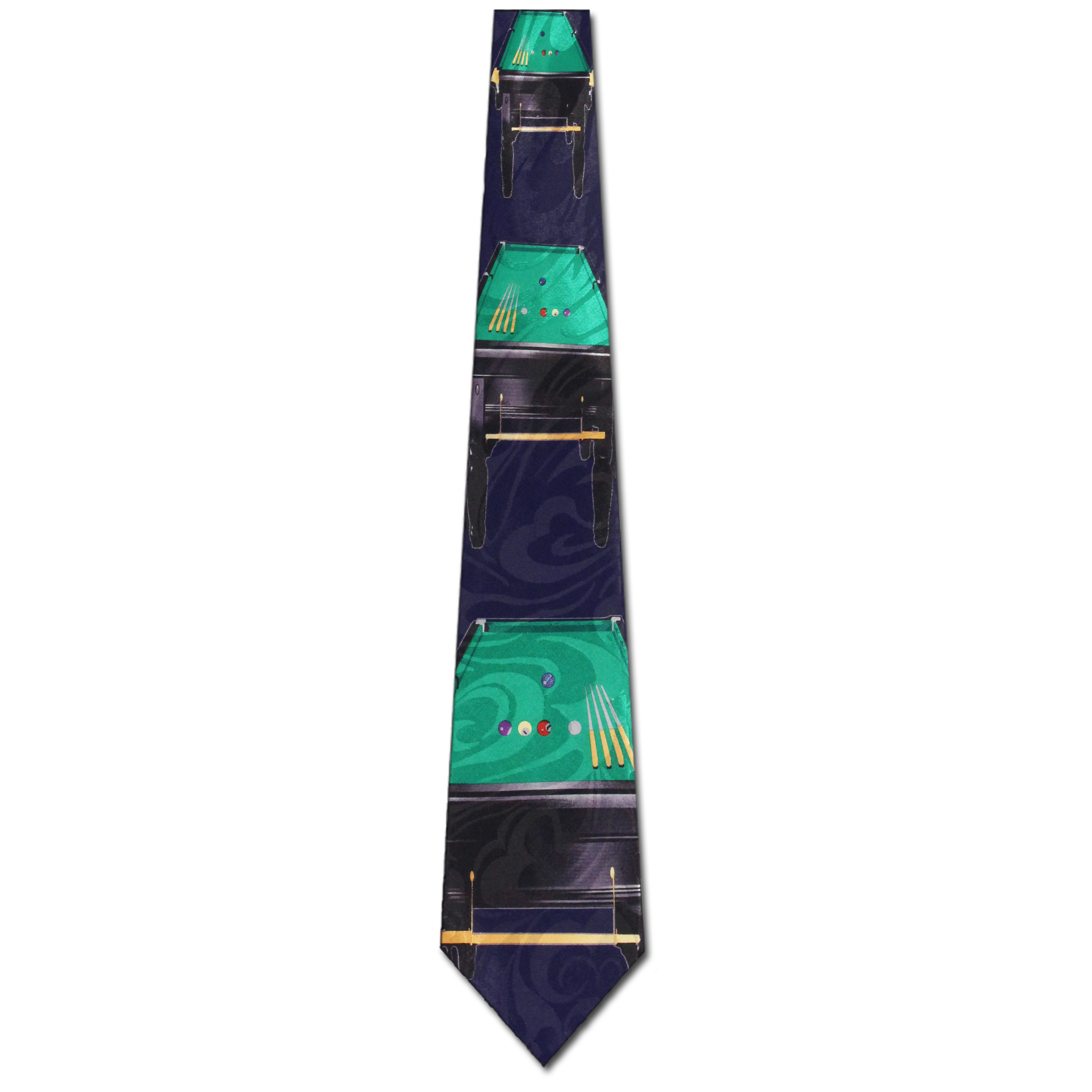 1448-102: Pool Table Ties Billiard Neckties Navy by Steven Harris at Abcties.com