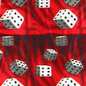 1453-100: Dice Roll Neckties Red Rolling Dice Tie by Steven Harris