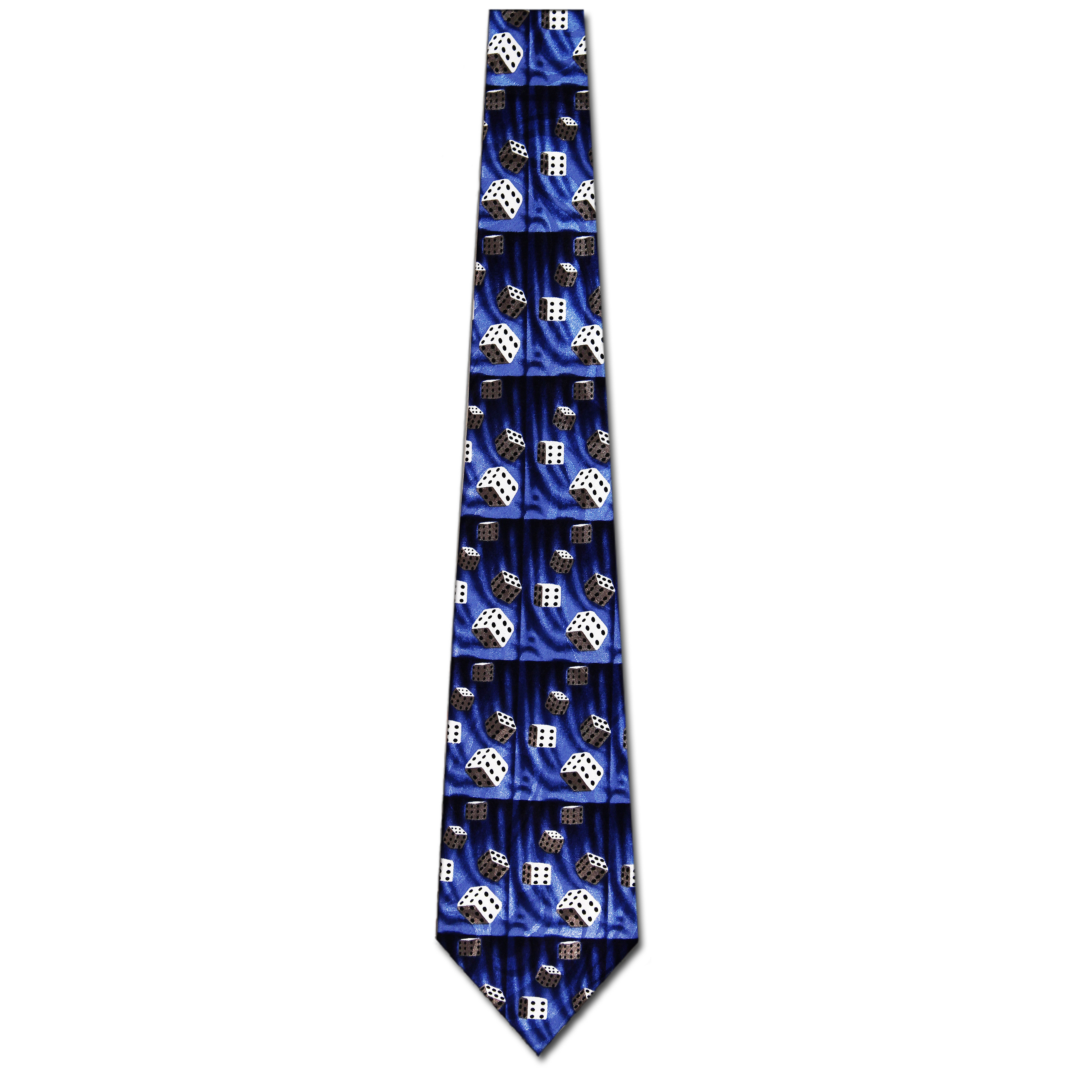 1453-102: Dice Roll Neckties Blue Rolling Dice Tie by Steven Harris at Abcties.com