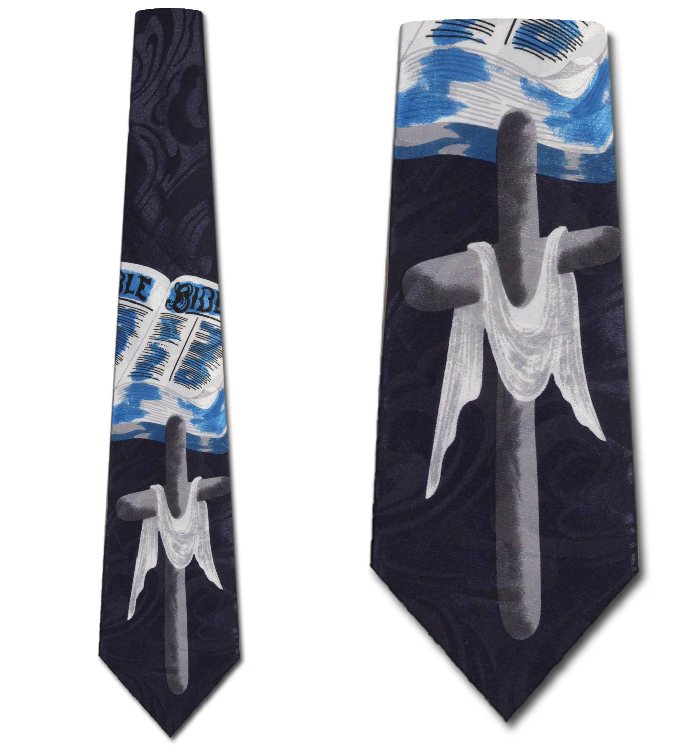 146-100: Bible Ties Abstract Cross Necktie Black by Steven Harris at Abcties.com