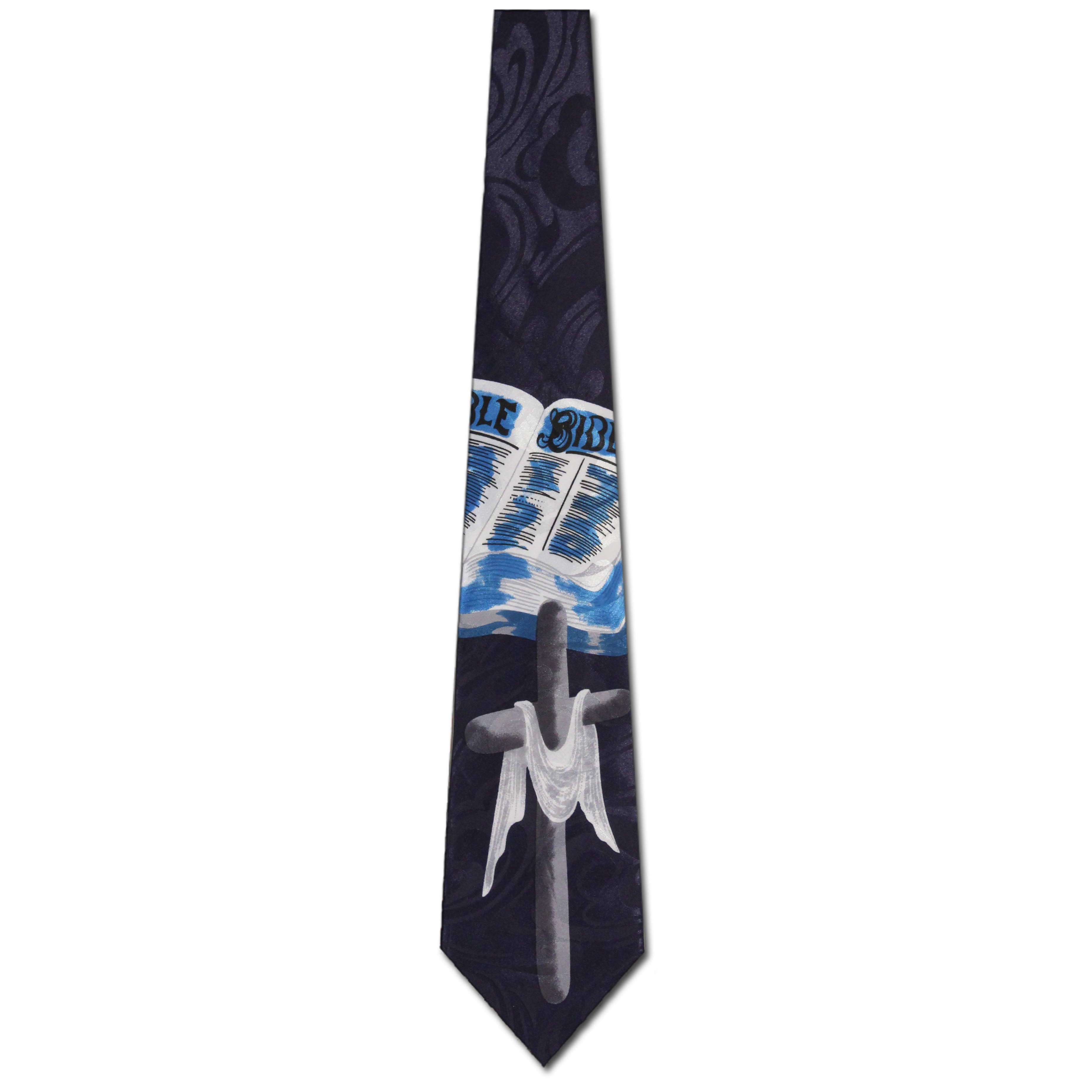 146-100: Bible Ties Abstract Cross Necktie Black by Steven Harris at Abcties.com