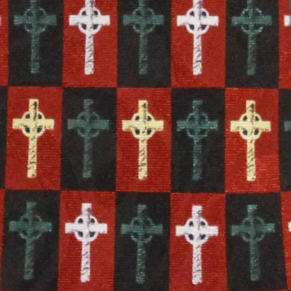 1464-100: Celtic Cross Ties Checkered Crosses Necktie Black by Steven Harris at Abcties.com