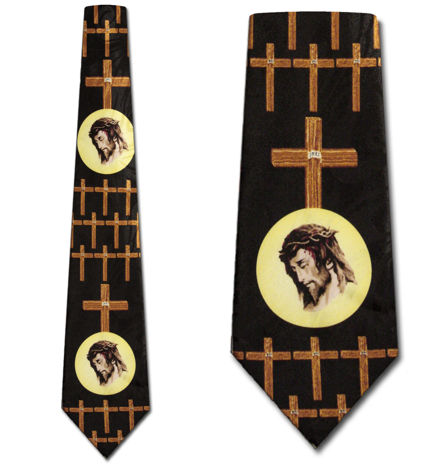1467-100: Jesus Neckties Religious Crosses Tie Black by Steven Harris at Abcties.com