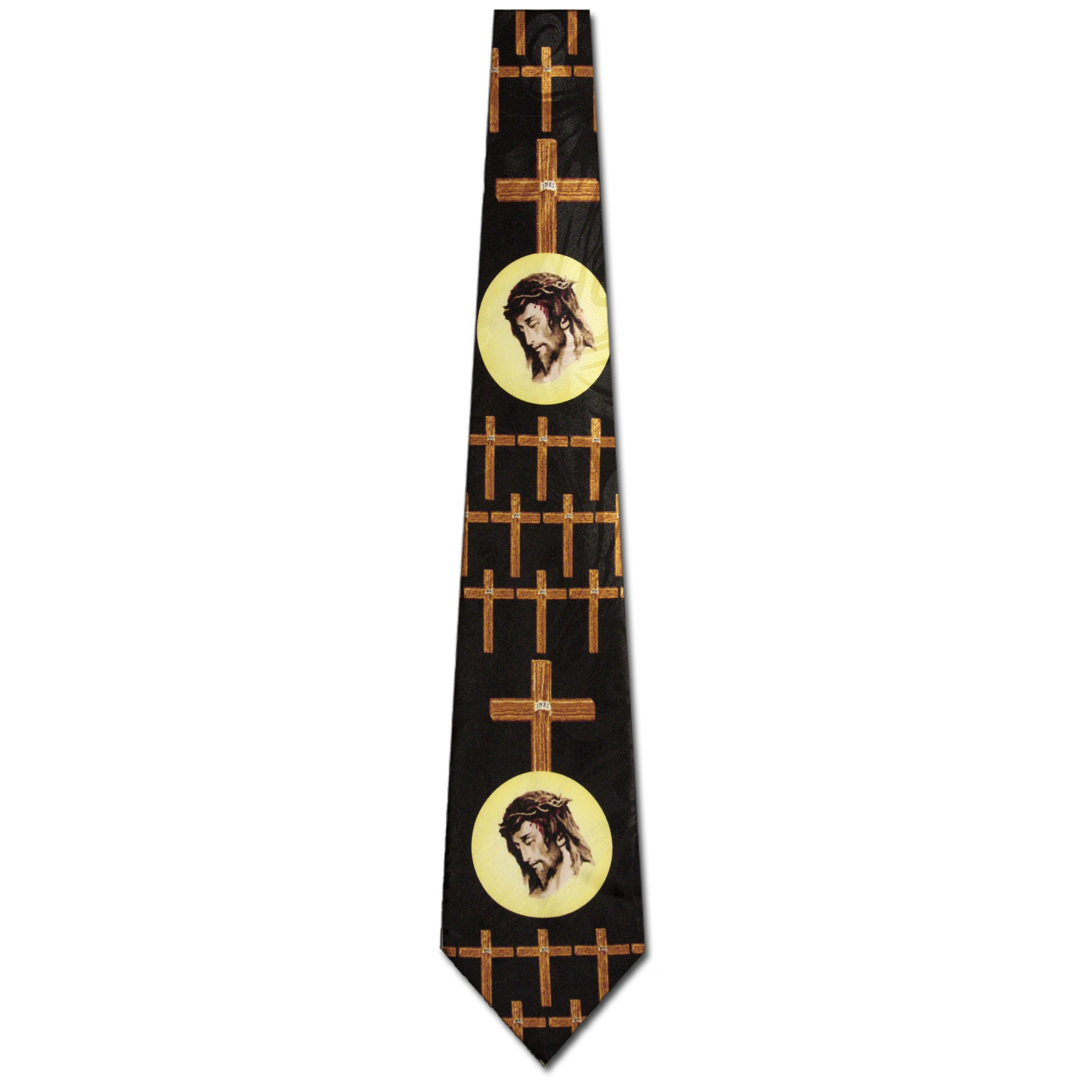 1467-100: Jesus Neckties Religious Crosses Tie Black by Steven Harris at Abcties.com