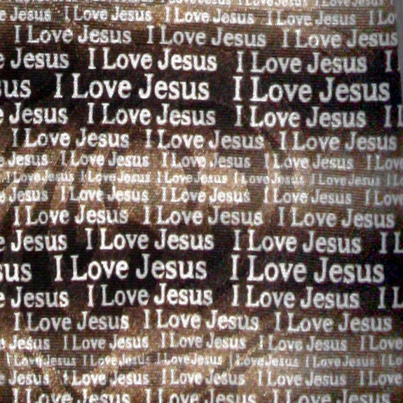 1478-100: I love Jesus Ties Repeat Religious Neckties Black by Steven Harris at Abcties.com