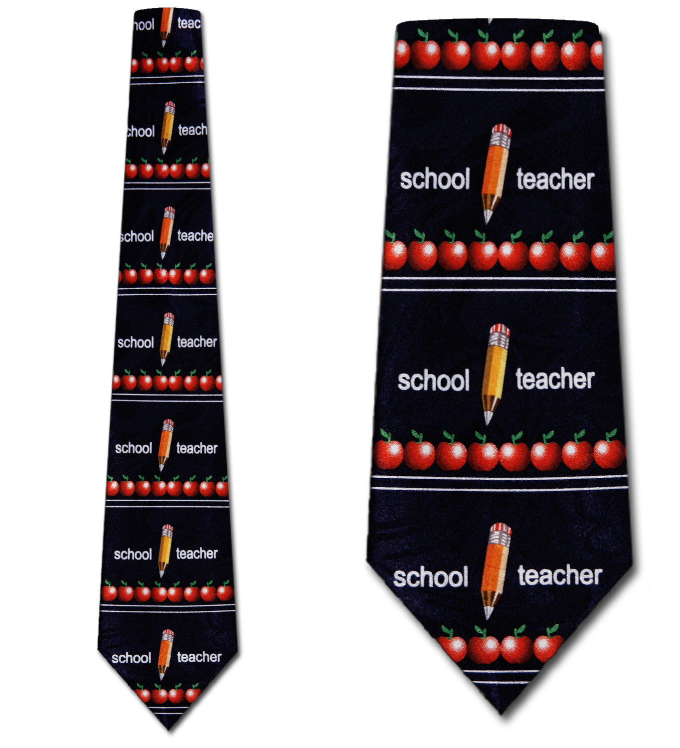1494-102: Teacher Ties Stripe School Apple Neckties by Steven Harris