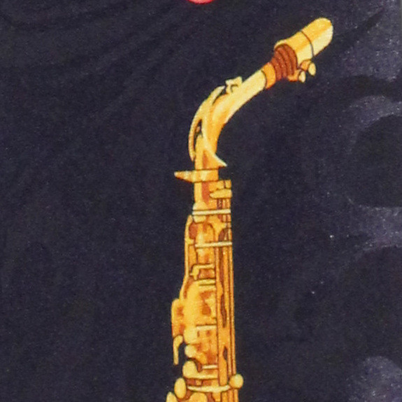 1498-100: Sax Ties Saxophone Notes Neckties Music Black by Steven Harris at Abcties.com