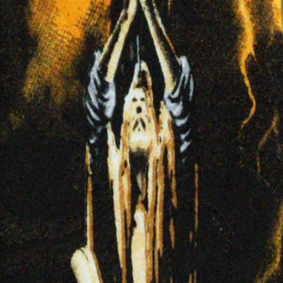 1508-102: Jesus Ties Crucifixion Neckties Navy by Three Rooker at Abcties.com