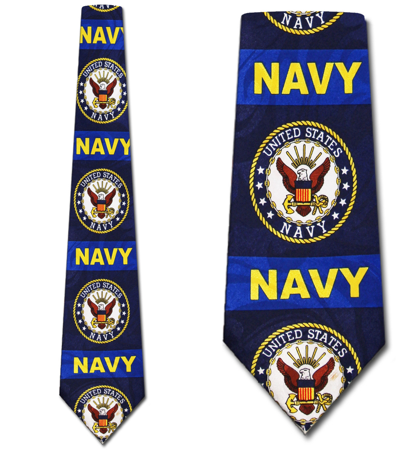 1526-100: Navy Logo Stripe Ties US Navy Military Neckties by Steven Harris