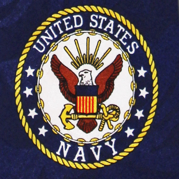 1526-100: Navy Logo Stripe Ties US Navy Military Neckties by Steven Harris