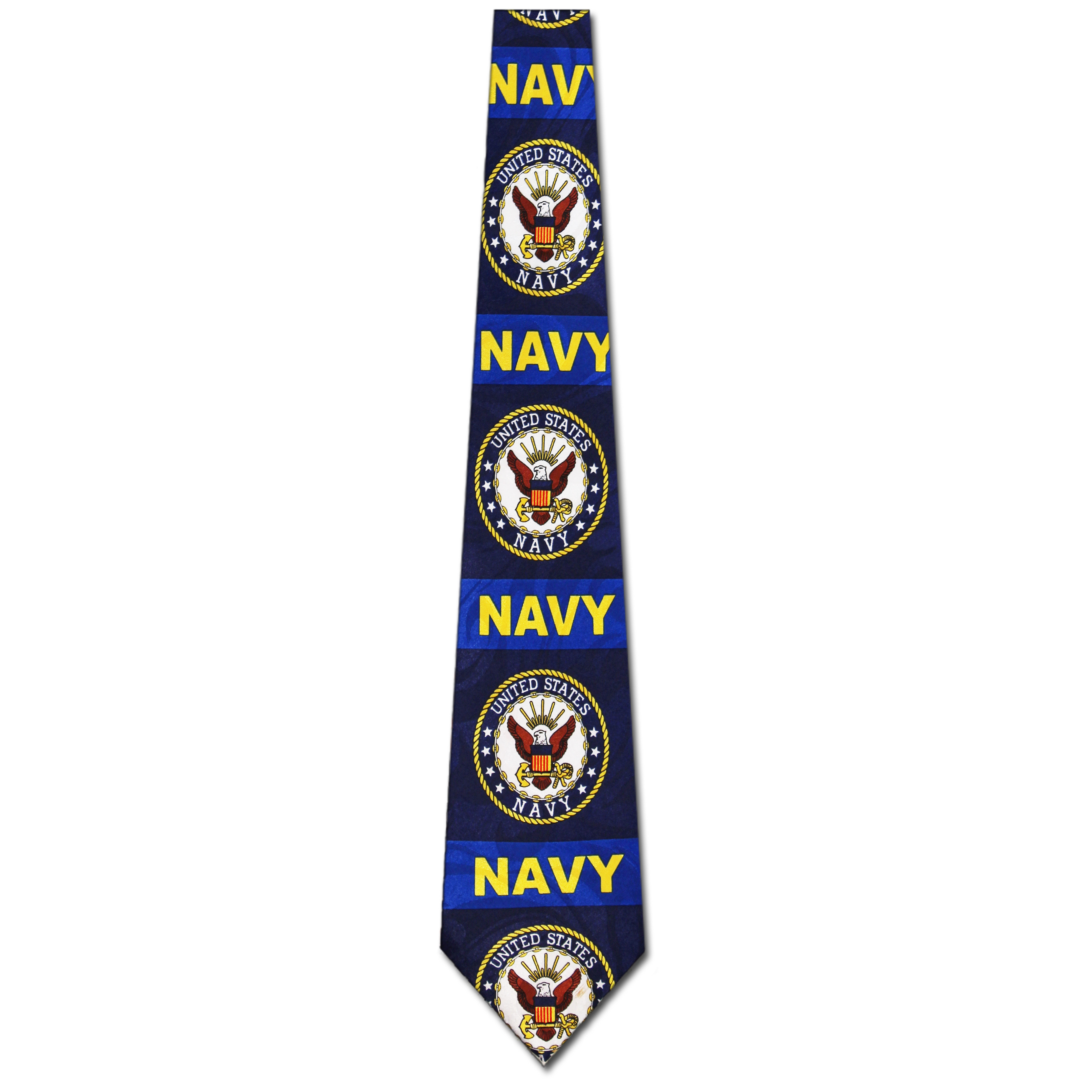 1526-100: Navy Logo Stripe Ties US Navy Military Neckties by Steven Harris at Abcties.com