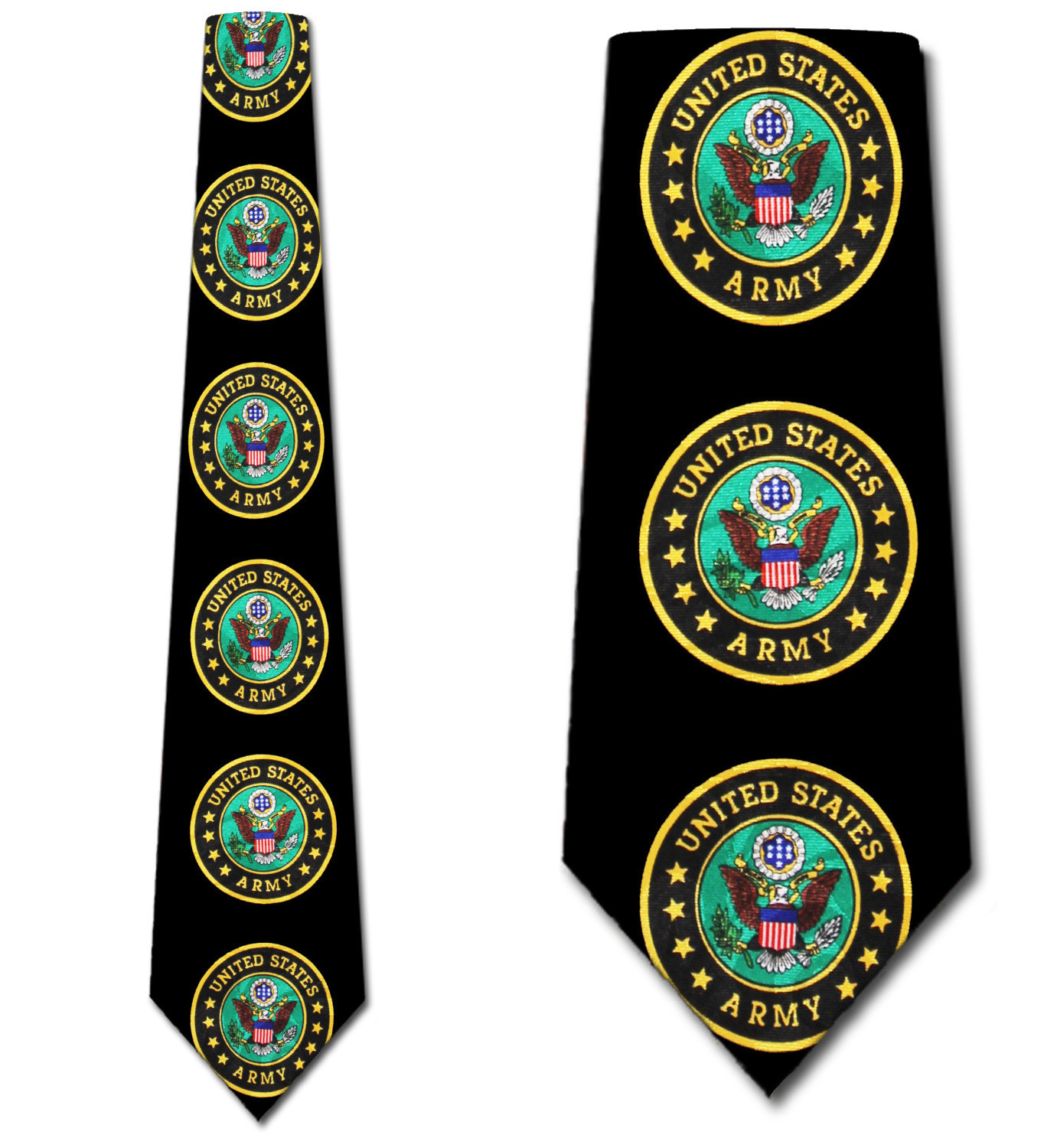 1527-100: Big Army Logo Ties Military Neckties by Steven Harris
