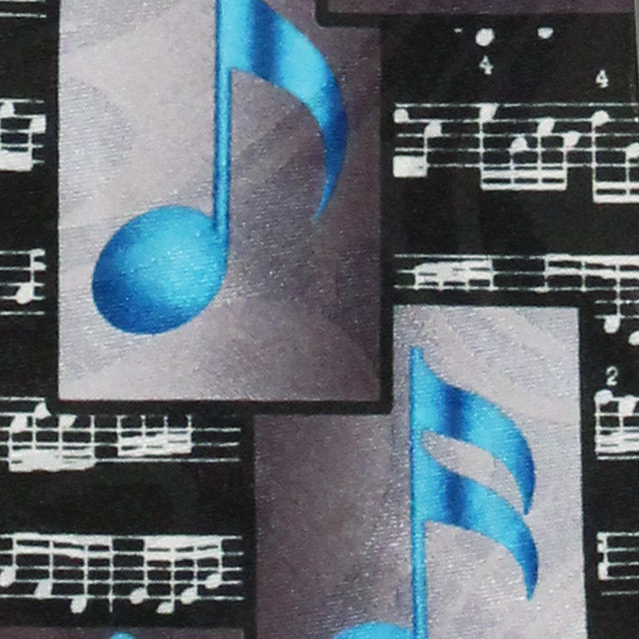 1536-100: Musical Notes Ties Black Sheet Music Neckties by Steven Harris