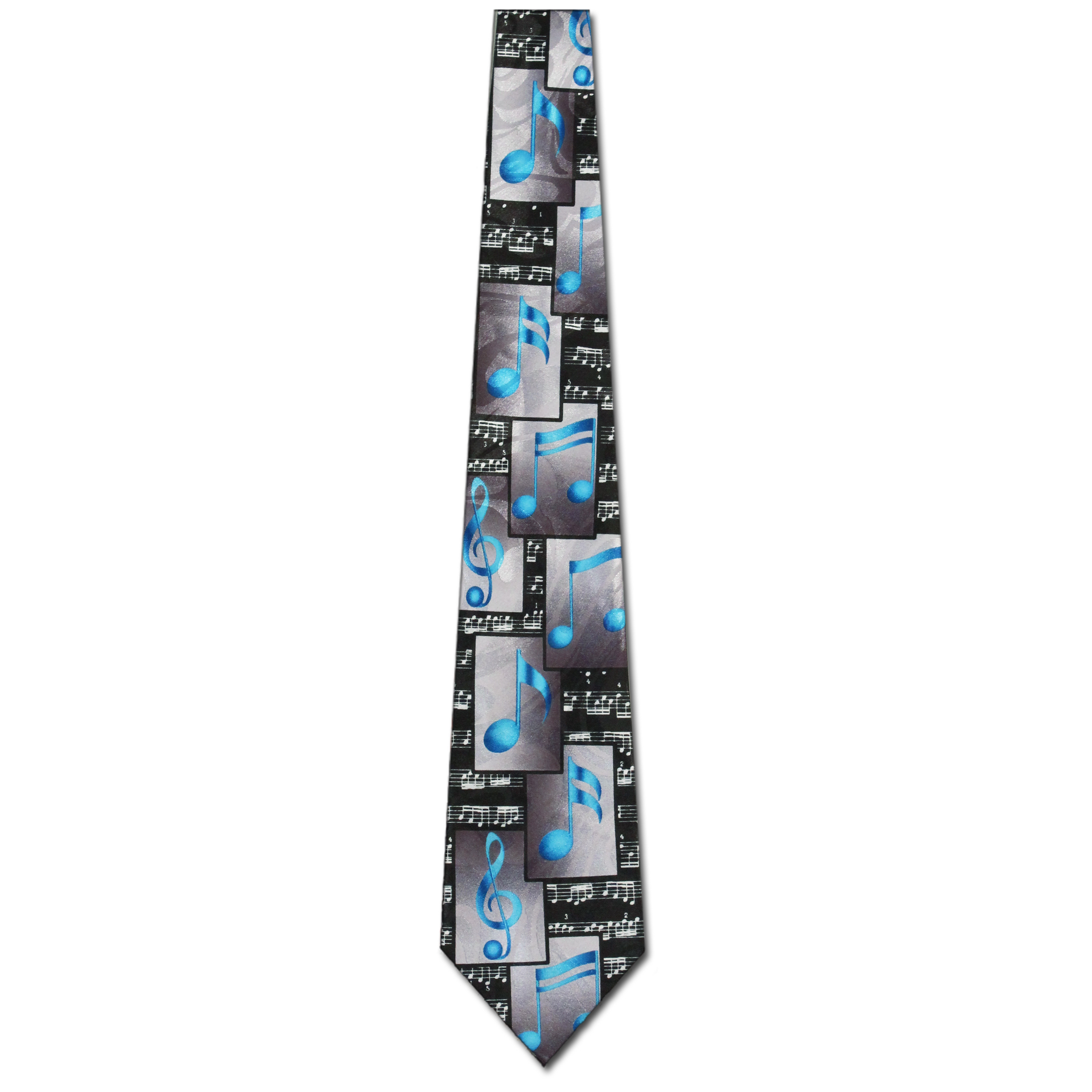 1536-100: Musical Notes Ties Black Sheet Music Neckties by Steven Harris at Abcties.com