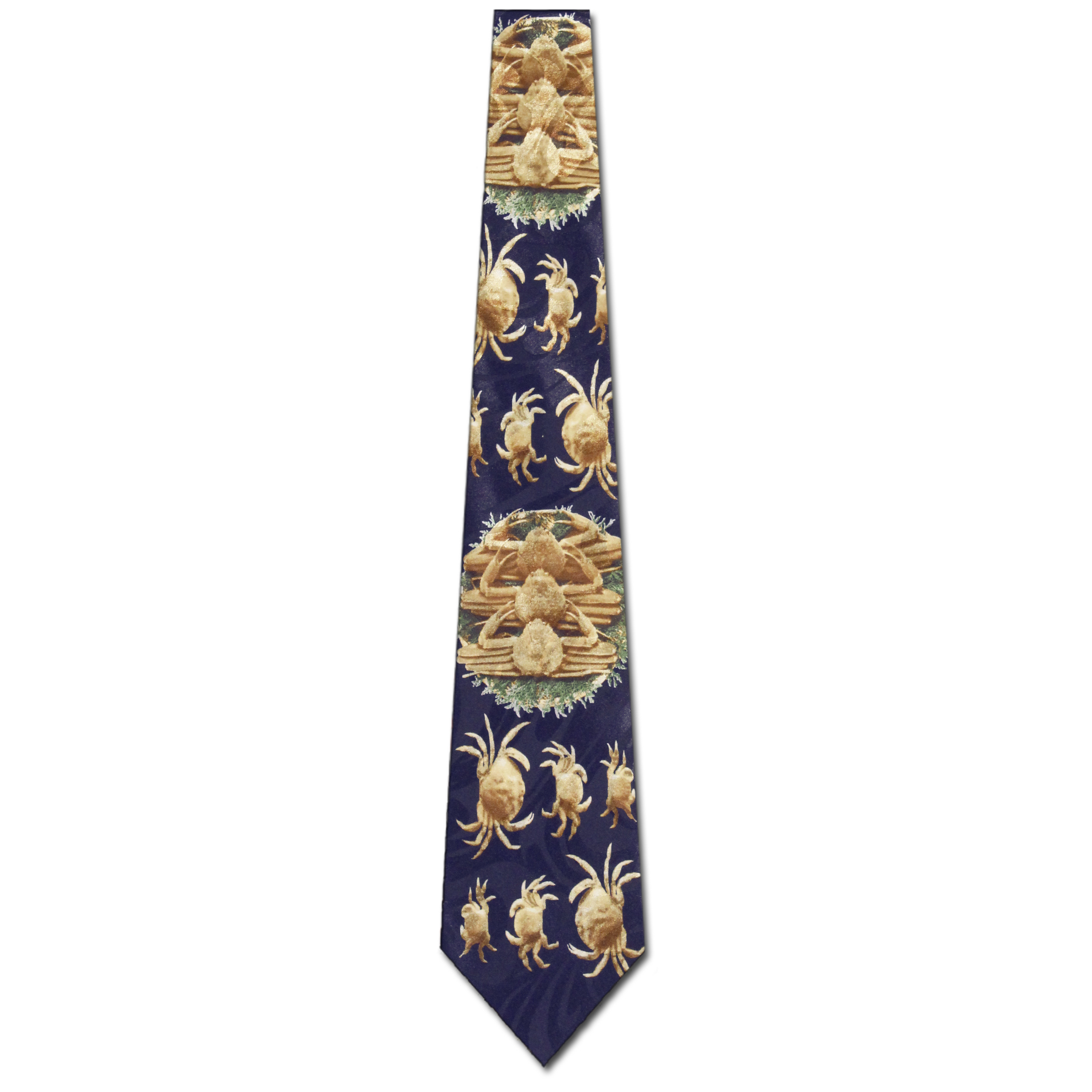 1548-102: Crab Ties Navy Seafood Crabs Necktie by Steven Harris at Abcties.com