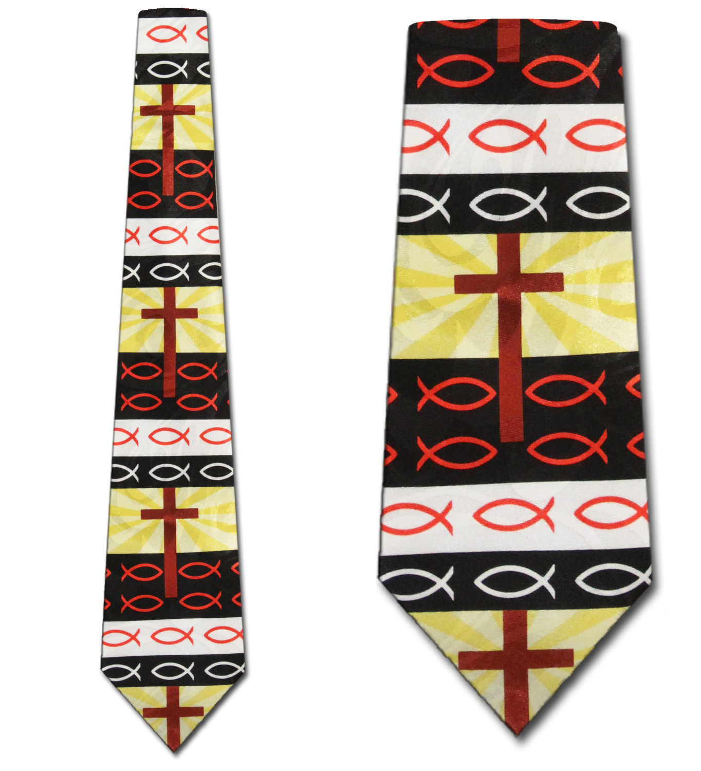 1558-100: Beaming Cross Ties Ichthys Neckties by Steven Harris at Abcties.com