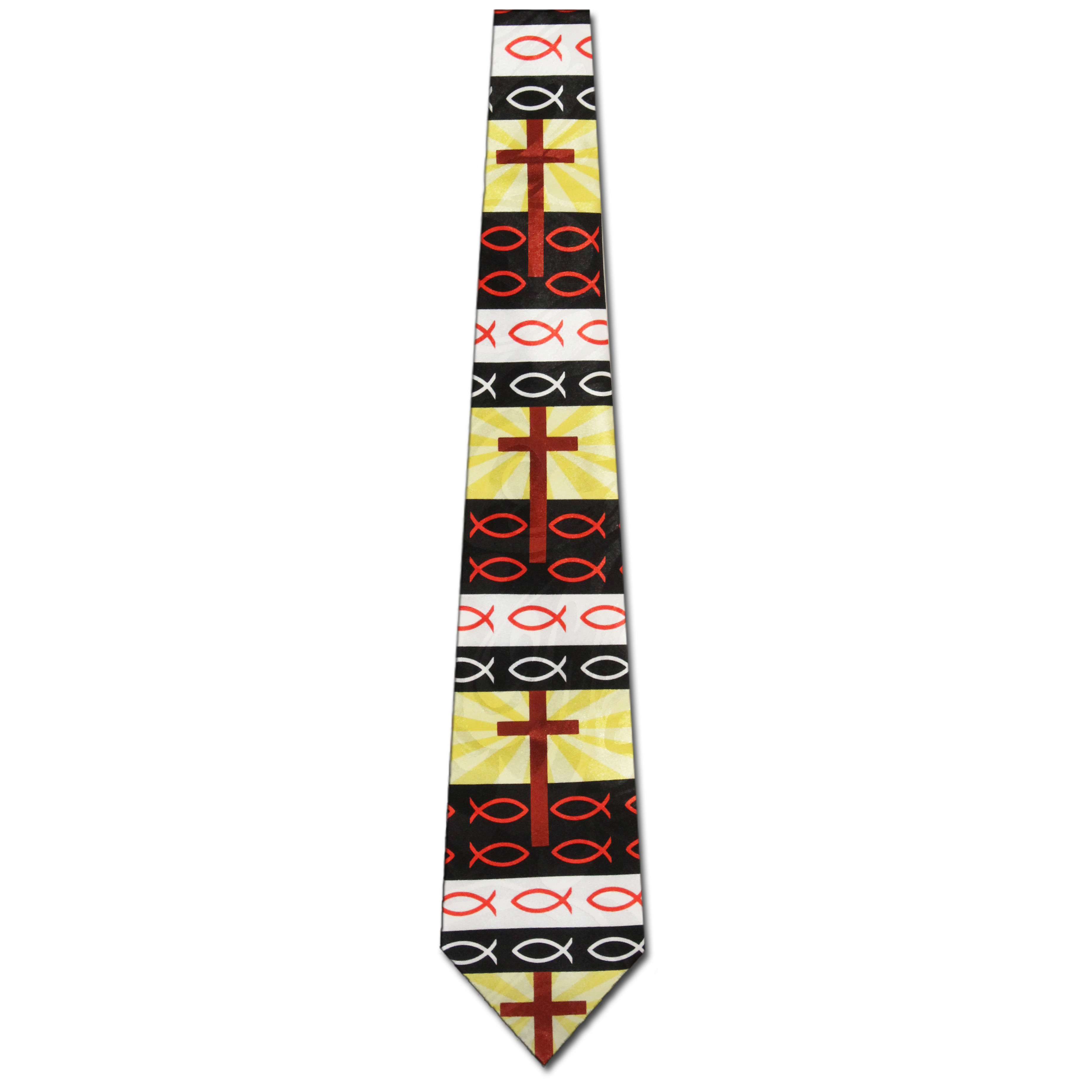 1558-100: Beaming Cross Ties Ichthys Neckties by Steven Harris at Abcties.com
