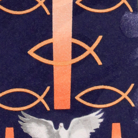 1610-100: Doves Crosses Fish Ties Religious Jesus Neckties Navy by Steven Harris
