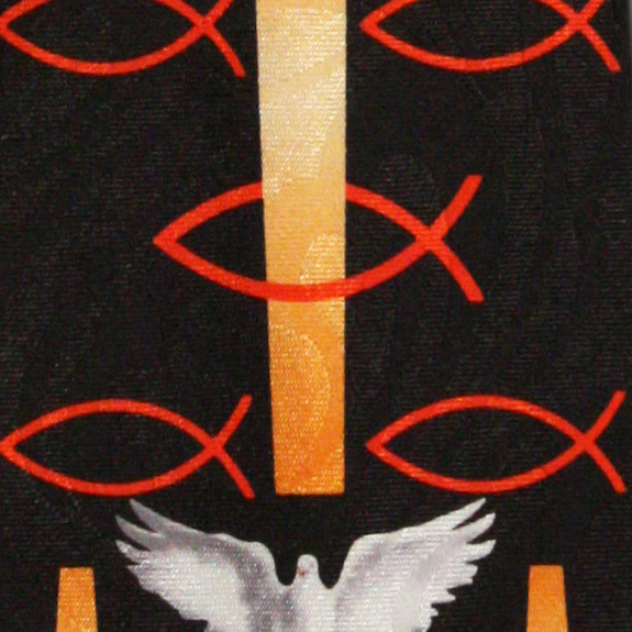 1610-102: Doves Crosses Fish Ties Religious Jesus Neckties Black by Steven Harris at Abcties.com