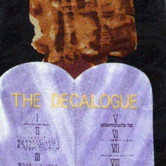 1611-100: Ten Commandments Tie Religious Neckties Black by Steven Harris at Abcties.com