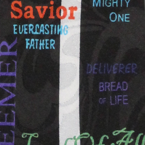 1616-100: Jesus Christ Ties Cross Lord of All Neckties Black by Steven Harris