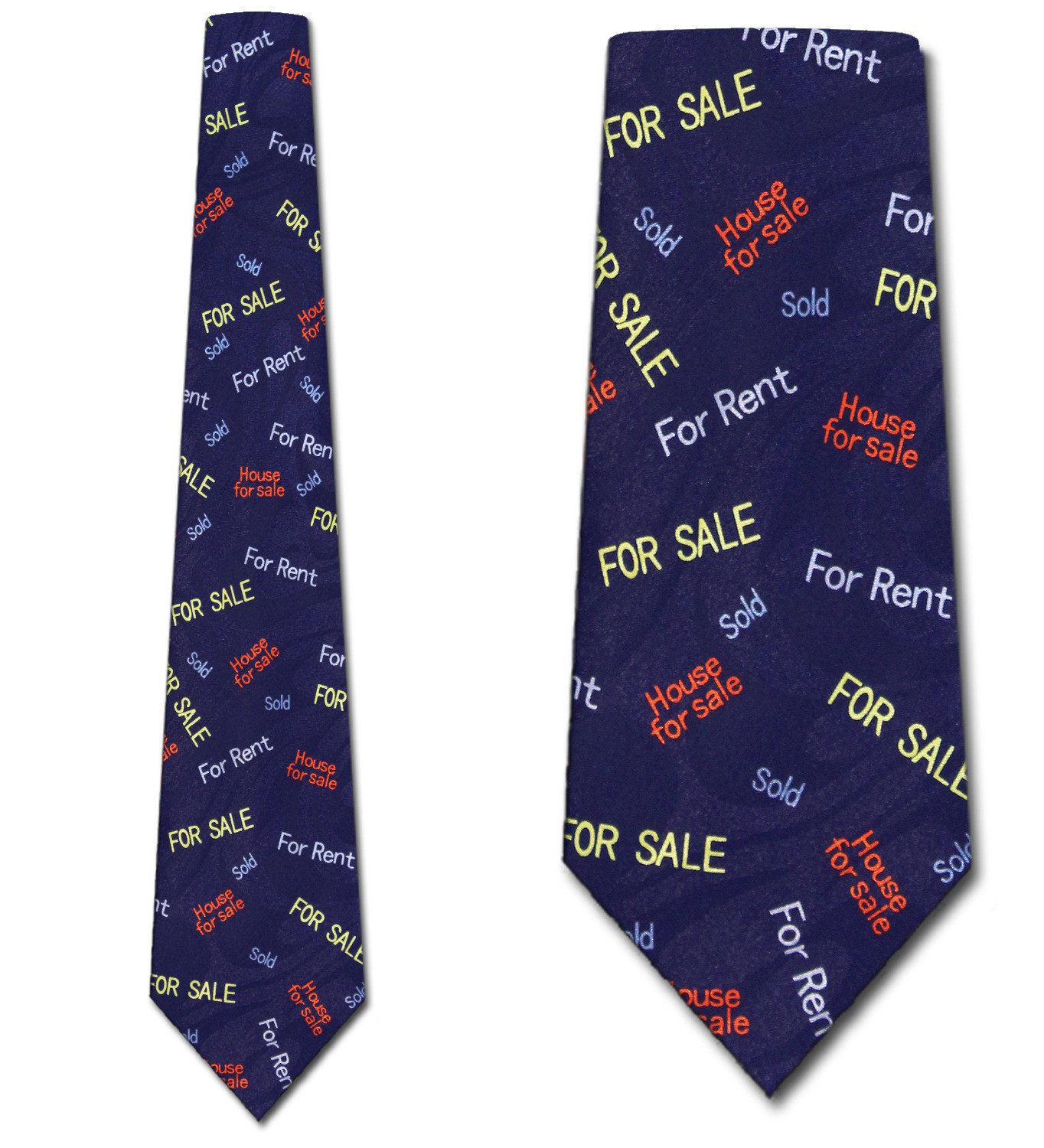 1625-102: Real Estate Ties Navy Home House For Sale Neckties by Steven Harris