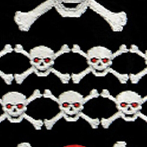 1628-100: Skull and Cross Bones Ties Skeleton Pirate Neckties Black by Steven Harris