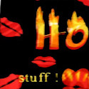 1630-100: Kisses Lips Ties Valentines Hot Love Neckties Black by Steven Harris