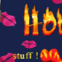 1630-102: Kisses Lips Ties Valentines Hot Love Neckties Navy by Steven Harris