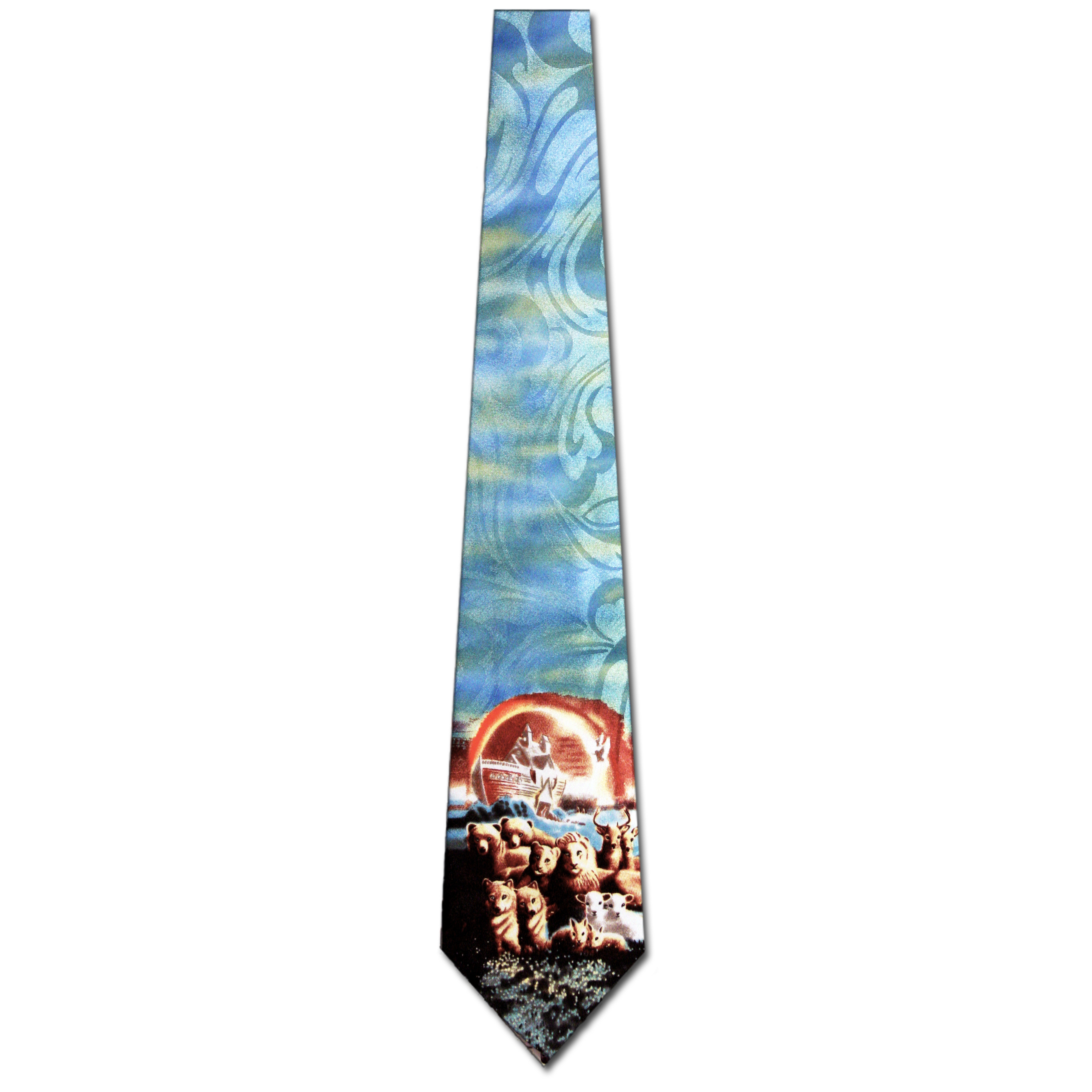 1633-102: Noahs Ark Neckties Animal Ties Blue by Steven Harris at Abcties.com