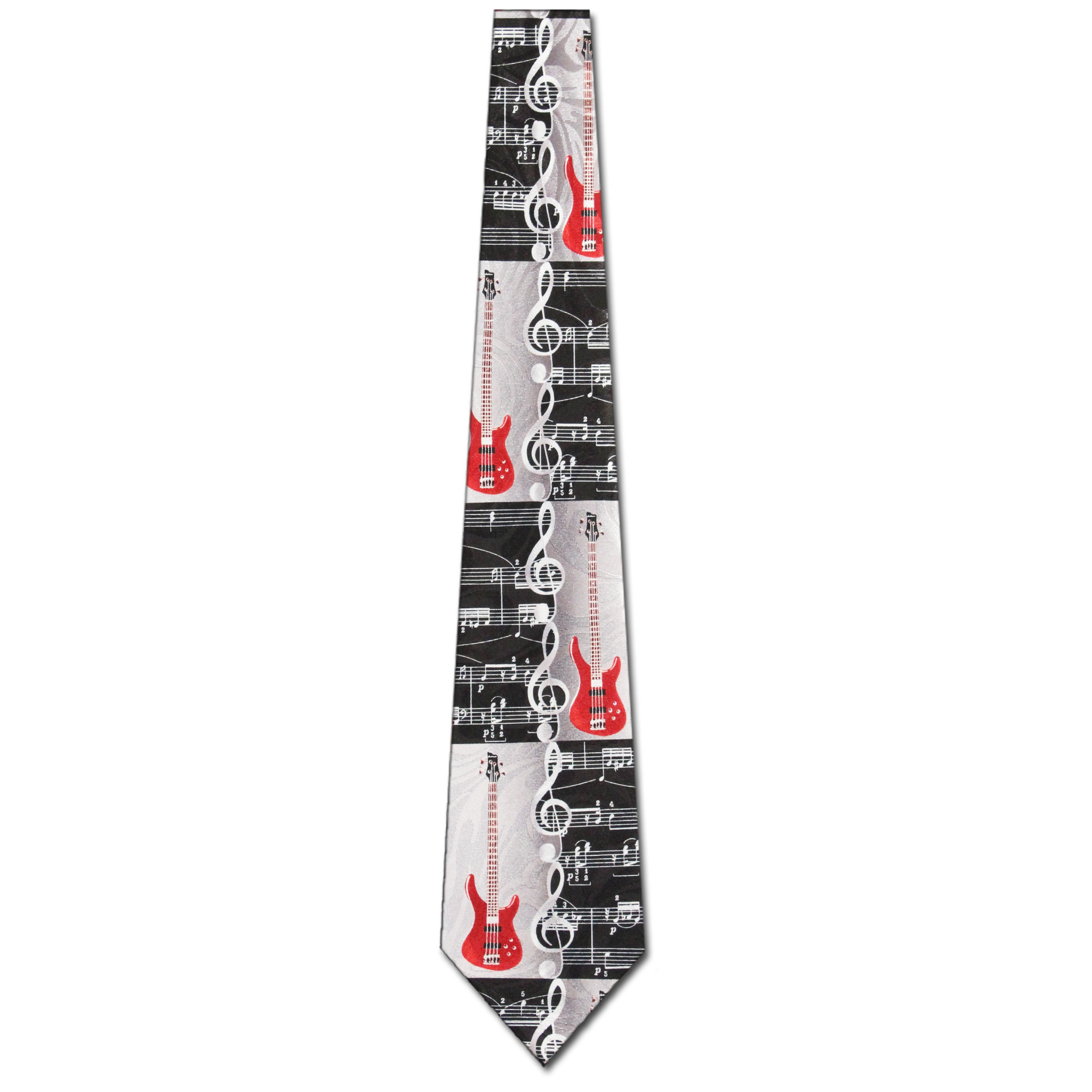 1640-100: Guitar Ties Black Sheet Music Neckties by Steven Harris at Abcties.com