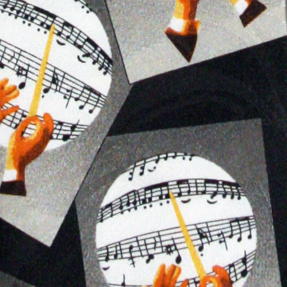 1642-100: Music Conductor Neckties Sheet Music Ties Black by Steven Harris at Abcties.com