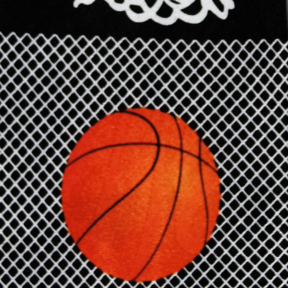 1646-100: Big Basketball Net Ties Black Basket Balls Necktie by Steven Harris
