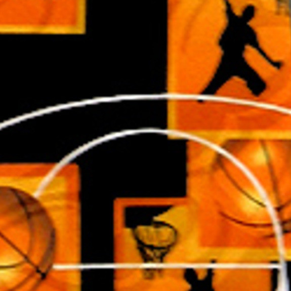 1647-100: Basketball Panels Tie Black Basket Balls Neckties by Steven Harris