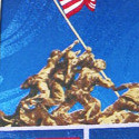 1654-102: Marines Squares Ties Monument Flag Military Iwo Jima Neckties by Steven Harris