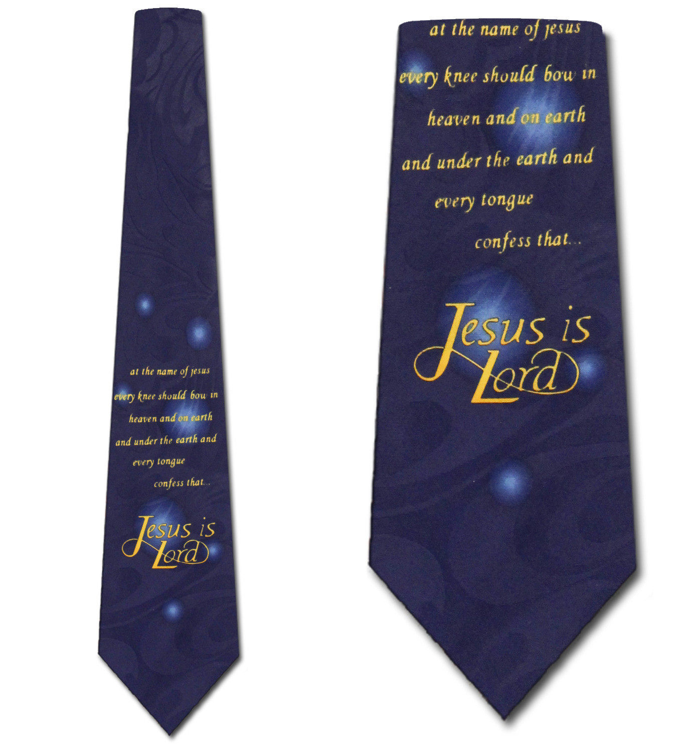 1656-102: Jesus is Lord Ties Religion Neckties Navy by Steven Harris