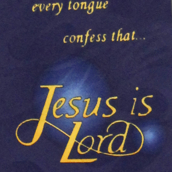 1656-102: Jesus is Lord Ties Religion Neckties Navy by Steven Harris