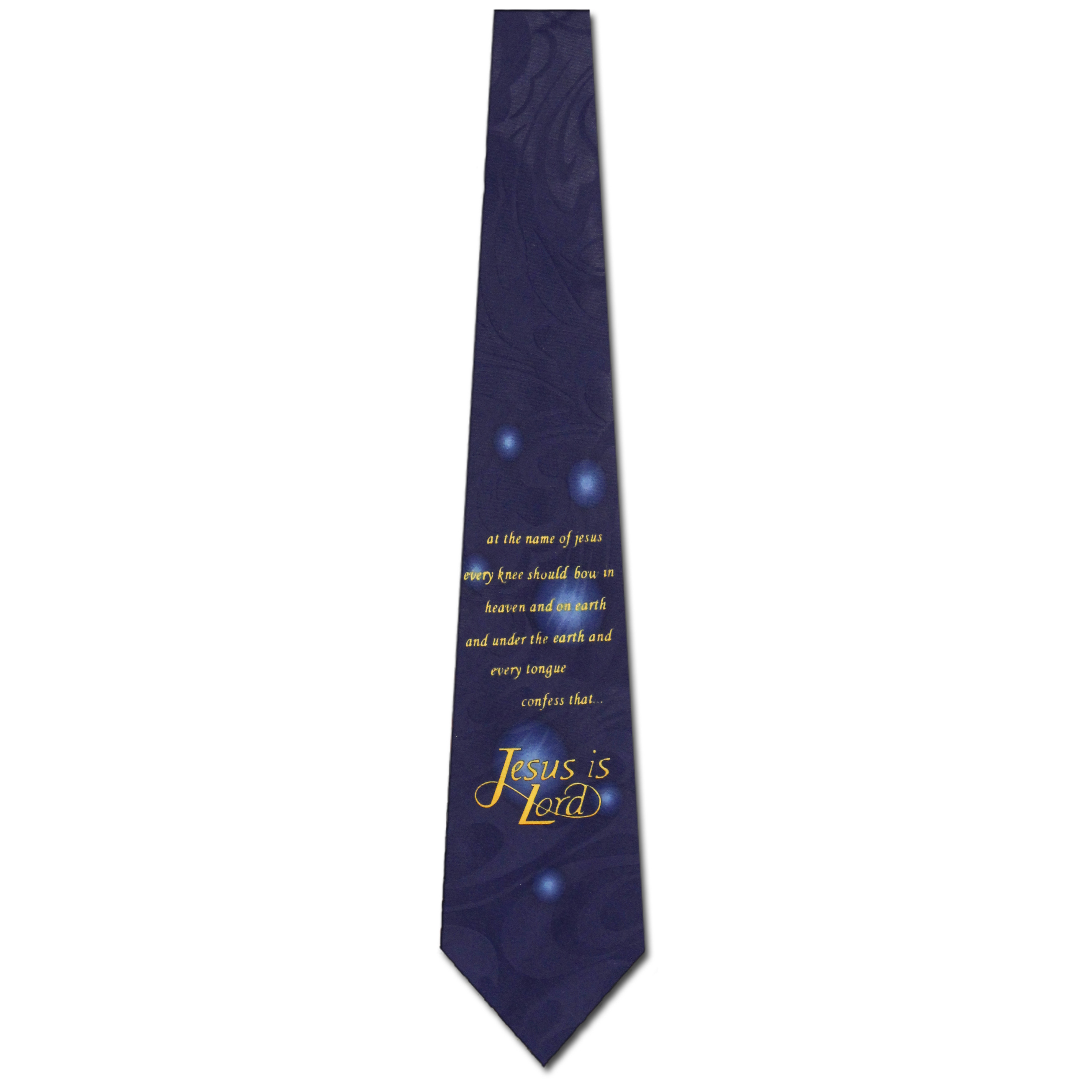 1656-102: Jesus is Lord Ties Religion Neckties Navy by Steven Harris at Abcties.com