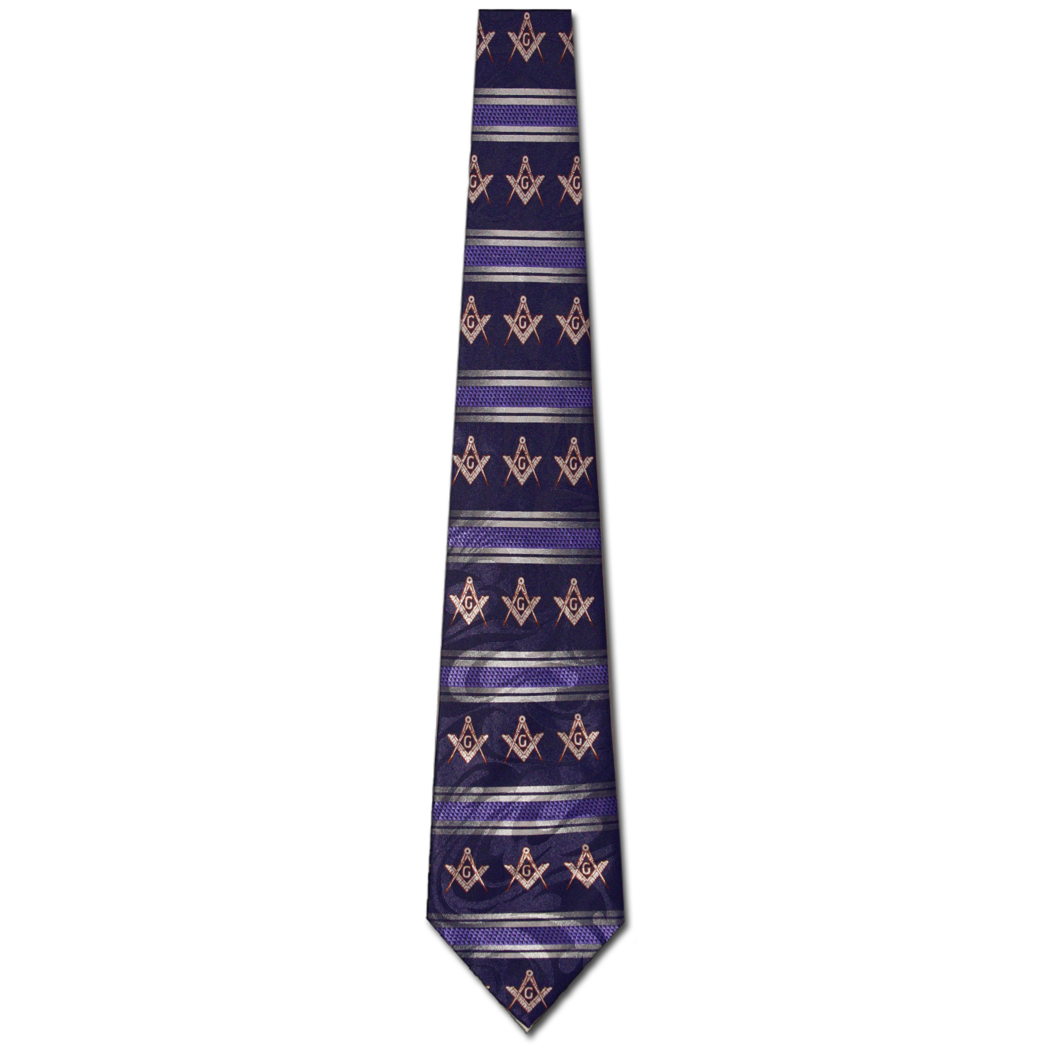 1681-102: Mason Ties Navy Stripe Masons Necktie by Steven Harris at Abcties.com