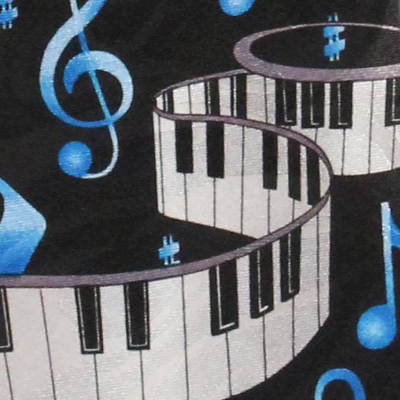 1685-100: Keyboard Ties Music Notes Piano Neckties by Steven Harris