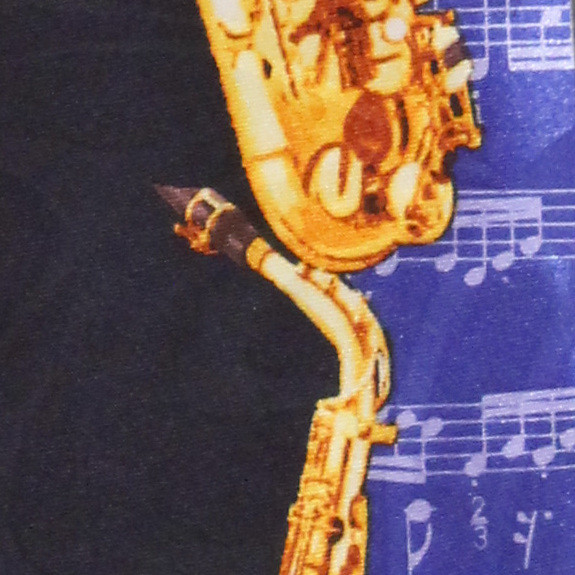 1686-102: Saxophone Ties Navy Sheet Music Neckties by Steven Harris