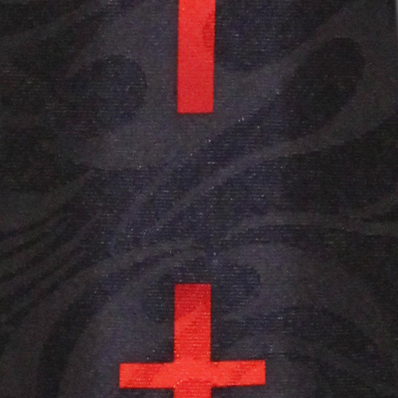 1699-100: Cross Vertical Stripe Necktie Church Ties Black by Steven Harris